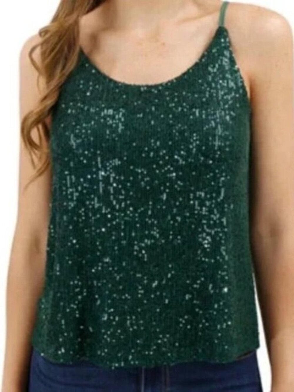NWT Grace & Lace Emerald Sequin Camisole